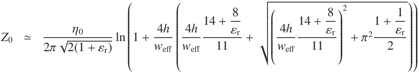 Micro-strip-line characteristic impedance